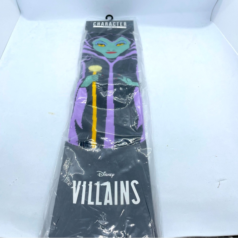 Disney Villains Maleficent character crew socks 1 pair New socks